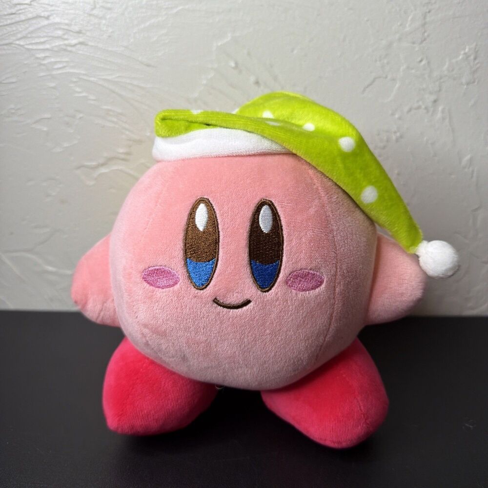 Kirby Super Star Plush Stuffed Nightcap With String And Suction Cup 6” Nintendo